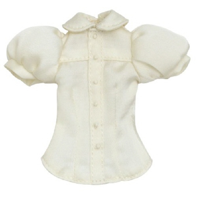 Azone POC398-CRM PNS Simple Round Collar Blouse Cream