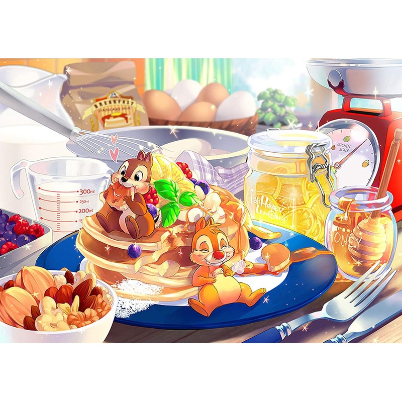 Tenyo Japan Jigsaw Puzzle D-300-286 Disney Chip & Dale Pancake (300 Pieces)