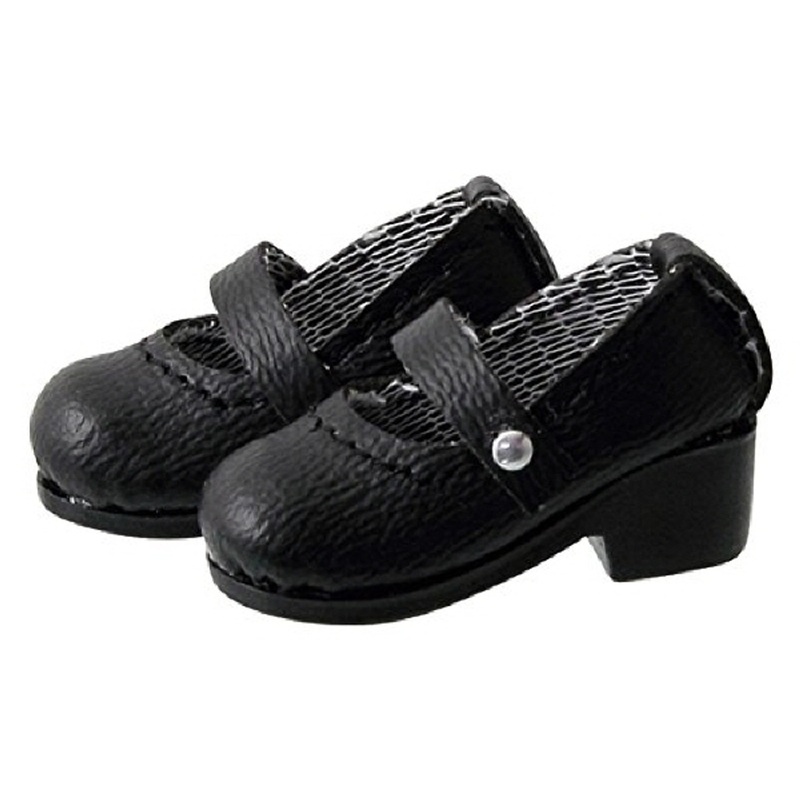 Azone PIC056-MBK 1/12 Pico D Strap Shoes Matte Black