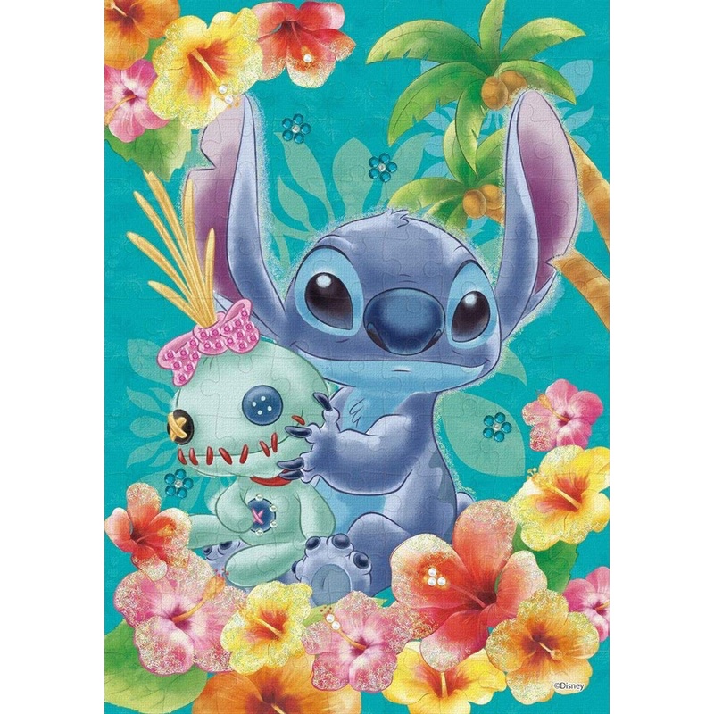 Epoch Jigsaw Puzzle Decoration 72-009 Disney Stitch Tropical Blue (108 Pieces)