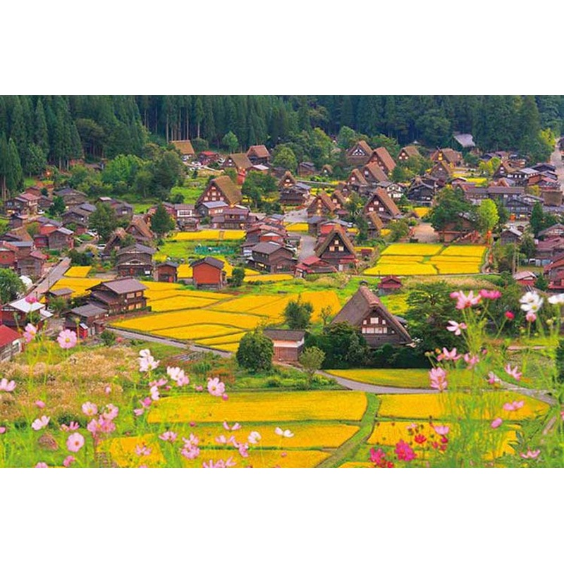 Appleone 1000-865 Jigsaw Puzzle Fluttering Cosmos in Shirakawago Gifu Japan (1000 Pieces)