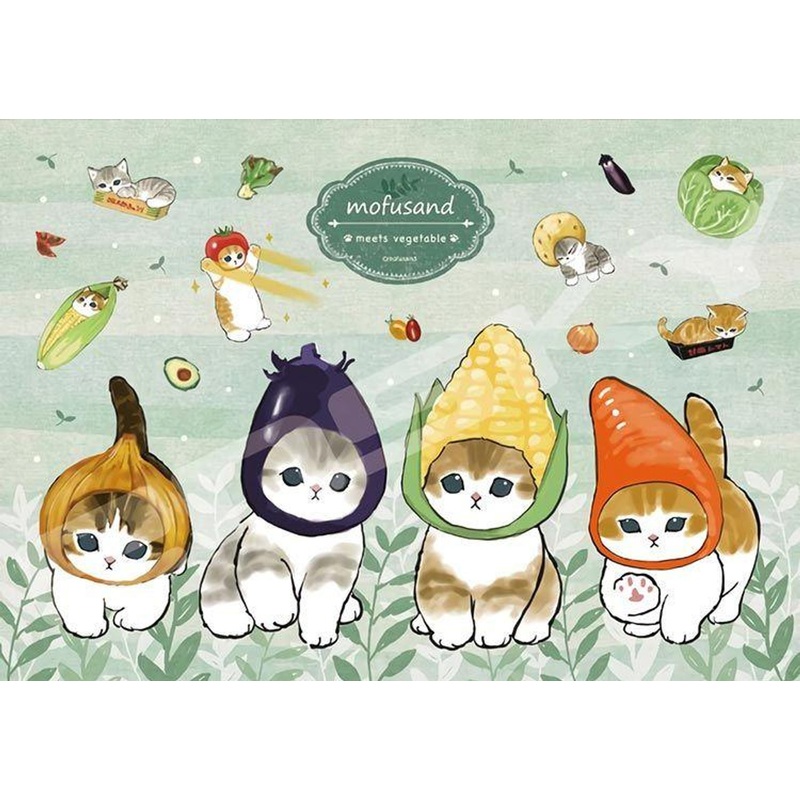 Ensky 208-104 Jigsaw Puzzle mofusand  Freshly Harvested Vegetables (208 Pieces)