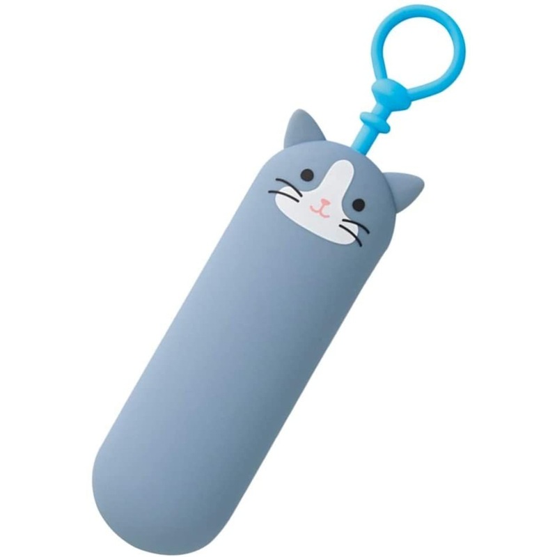 LIHIT LAB. SMART FIT PuniLabo Slim Key Case (Gray Cat)