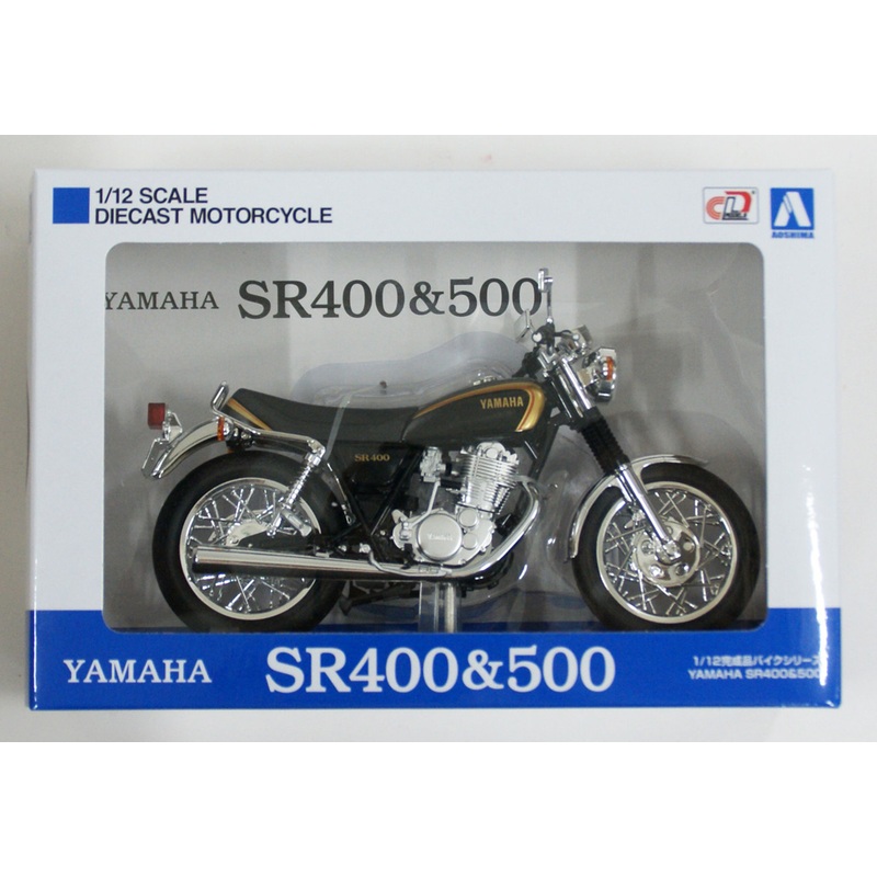 Aoshima Skynet 05863 YAMAHA SR400 Black Gold 1/12 Scale Finished Model