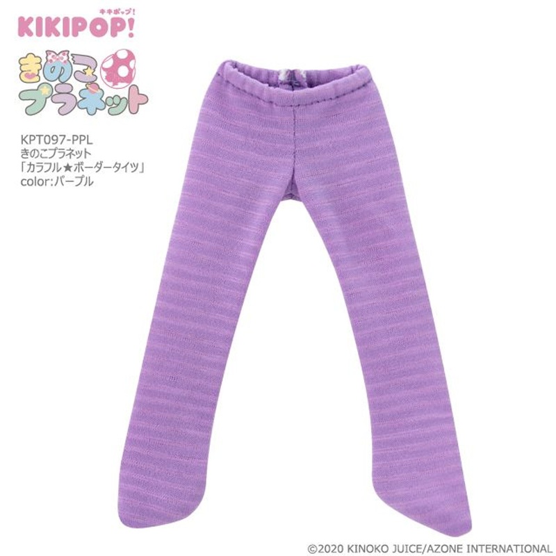 Azone KPT097-PPL Kinoko Planet Colorful Striped Tights (Purple)