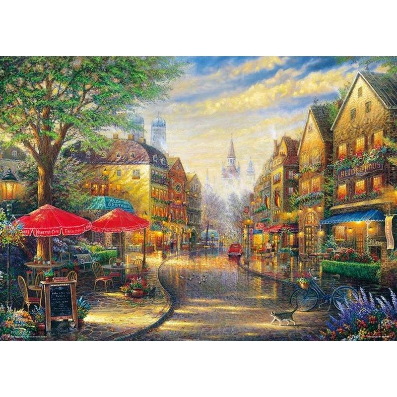 Beverly 66-173 Jigsaw Puzzle Munich Cafe in Germany by Thomas Kinkade (600 Pieces)