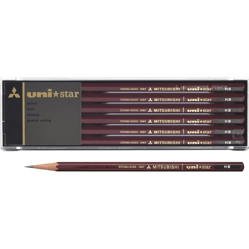 Mitsubishi Pencil uni star Hexagonal Body Pencil HB (1 Dozen)