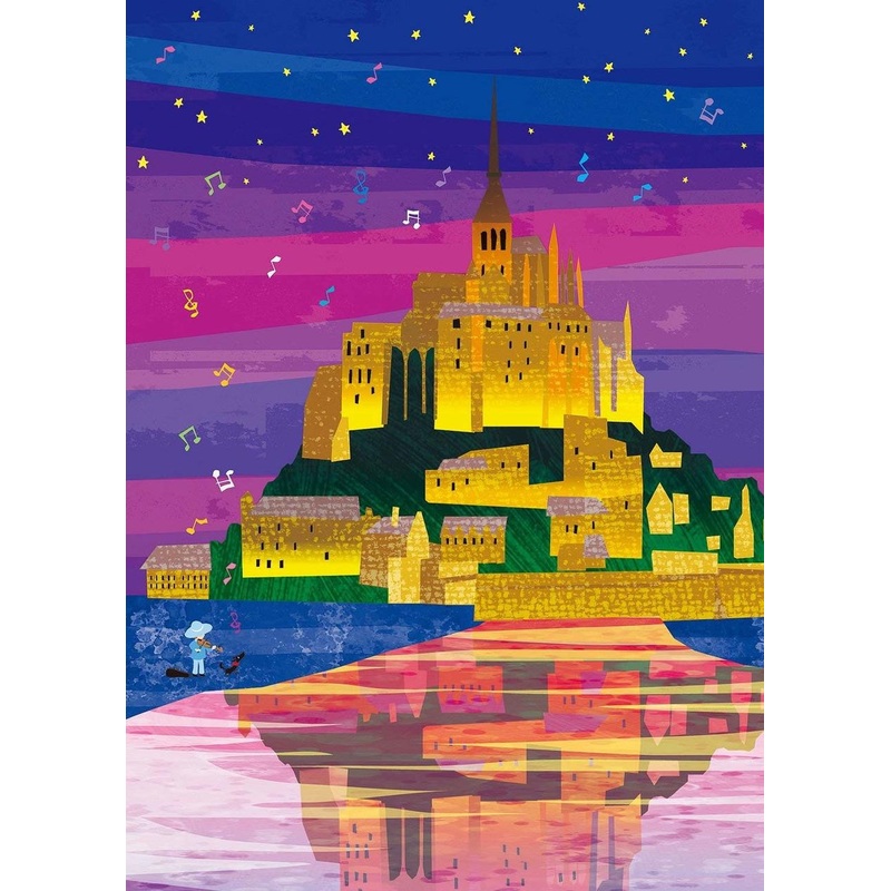Epoch Jigsaw Puzzle 06-102 Tatsuo Hari Fairy Tale Art Mont Saint-Michel (500 Pieces)