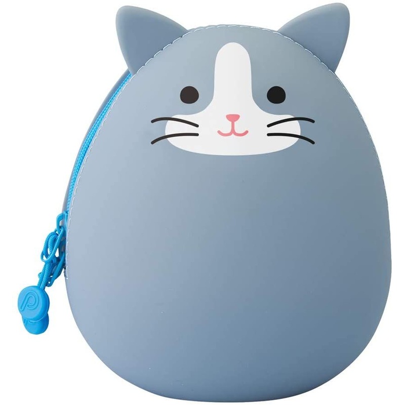LIHIT LAB. SMART FIT PuniLabo Egg Pouch Big size (Gray Cat)