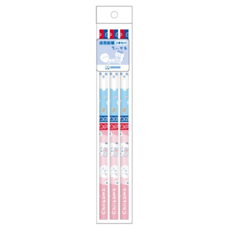 Chiikawa Red Blue Pencil (Set of 3)