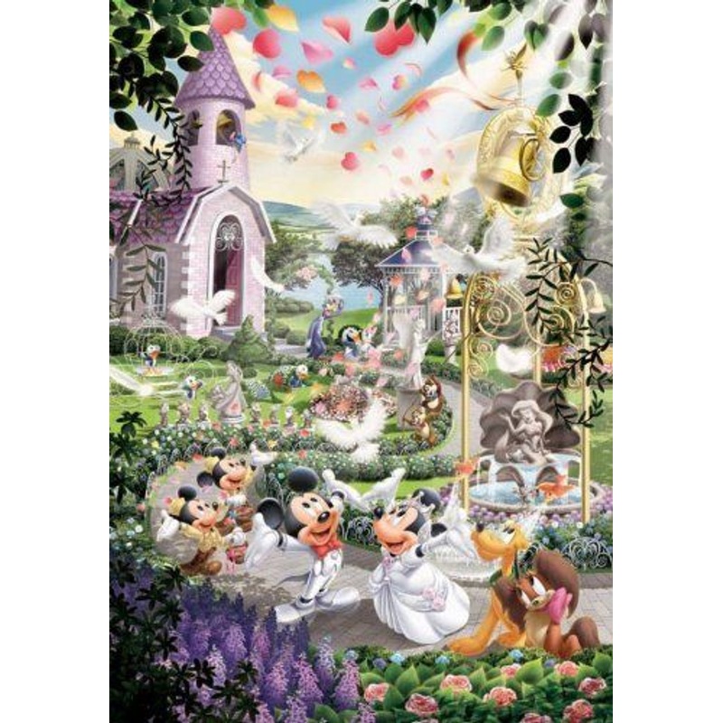 Tenyo Japan Jigsaw Puzzle D-108-733 Disney Mickey Mouse Wedding (108 Pieces)