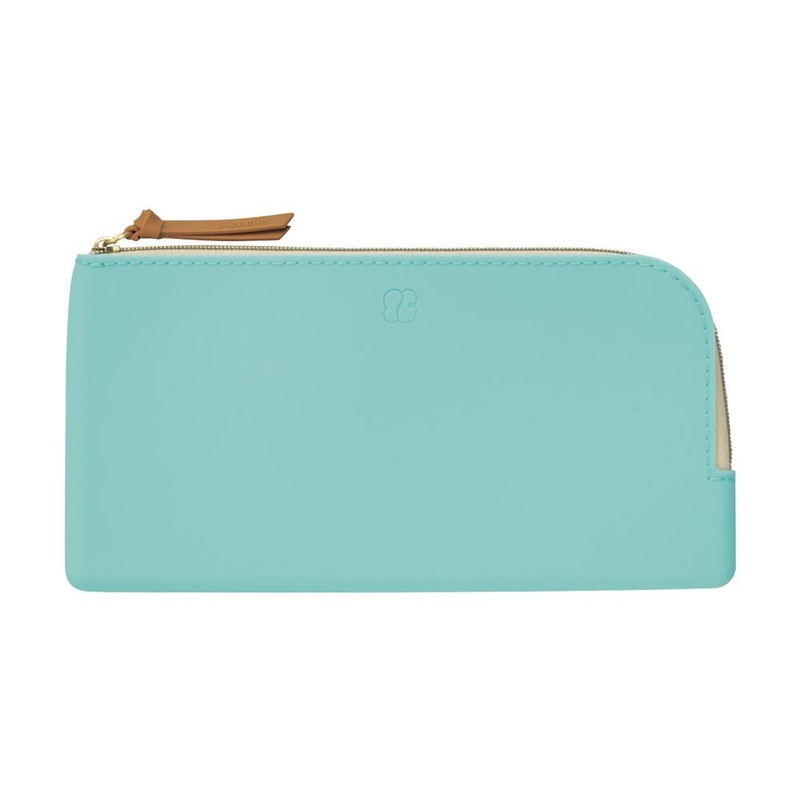 LIHIT LAB. Bloomin Flat Pouch Pen Size (Mint green)