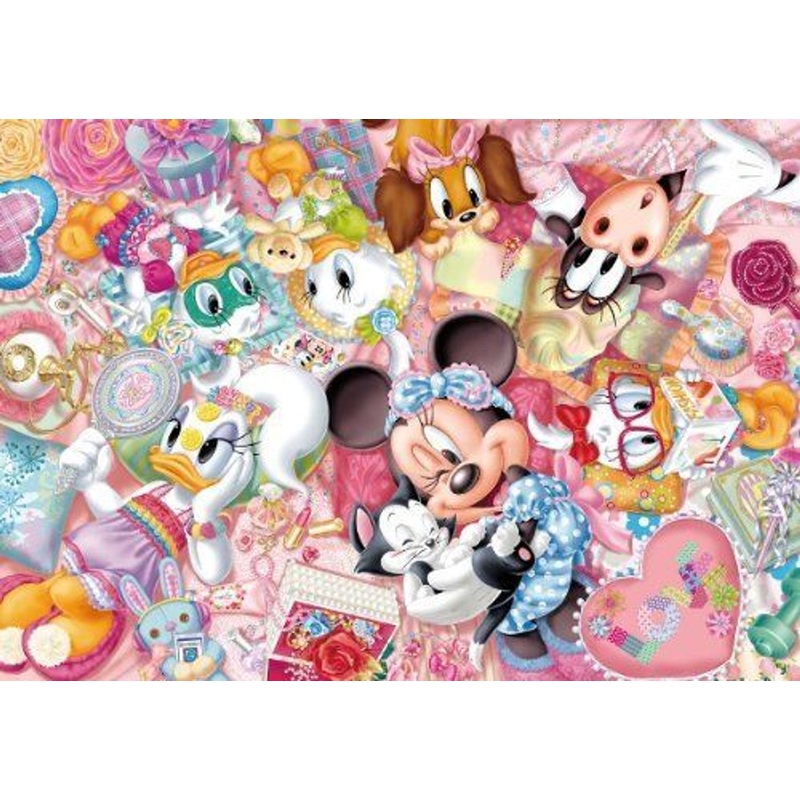 Tenyo Japan Jigsaw Puzzle D-300-256 Disney Minnie Pajamas Party (300 Pieces)