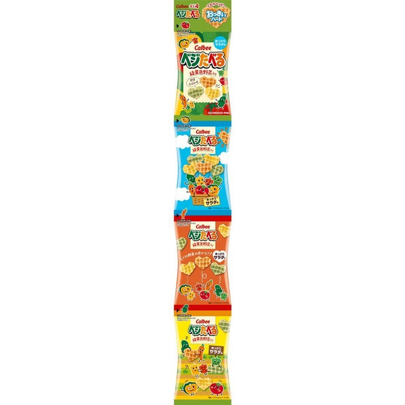 Calbee Veggie Eat Lightly Salad Flavored Mini 4 Pack 40G