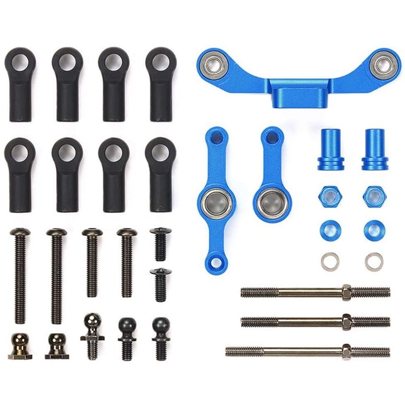 Tamiya 54965 (OP1965) TT-02 Type-S Aluminum Long Tie-Rod Steering Set (Blue)