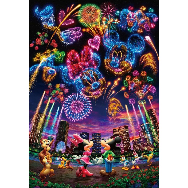 Tenyo Japan Jigsaw Puzzle D-1000-032 Disney Holography Fireworks (1000 Pieces)