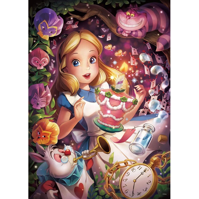 Tenyo Japan Jigsaw Puzzle D500-491 Disney In a Sparkling Dream (Alice in Wonderland) (500 Pieces)