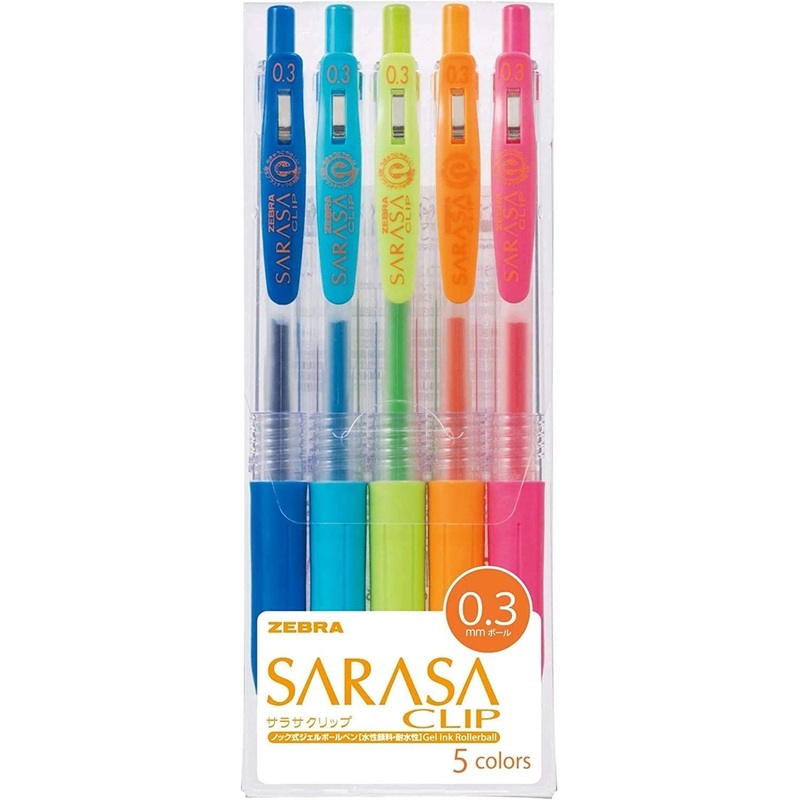Zebra Sarasa Clip Ballpoint Pen 0.4mm 5 Color Set