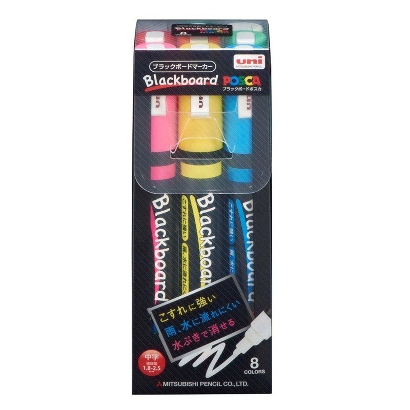 Mitsubishi Pencil uni Blackboard POSCA Medium 8 color set