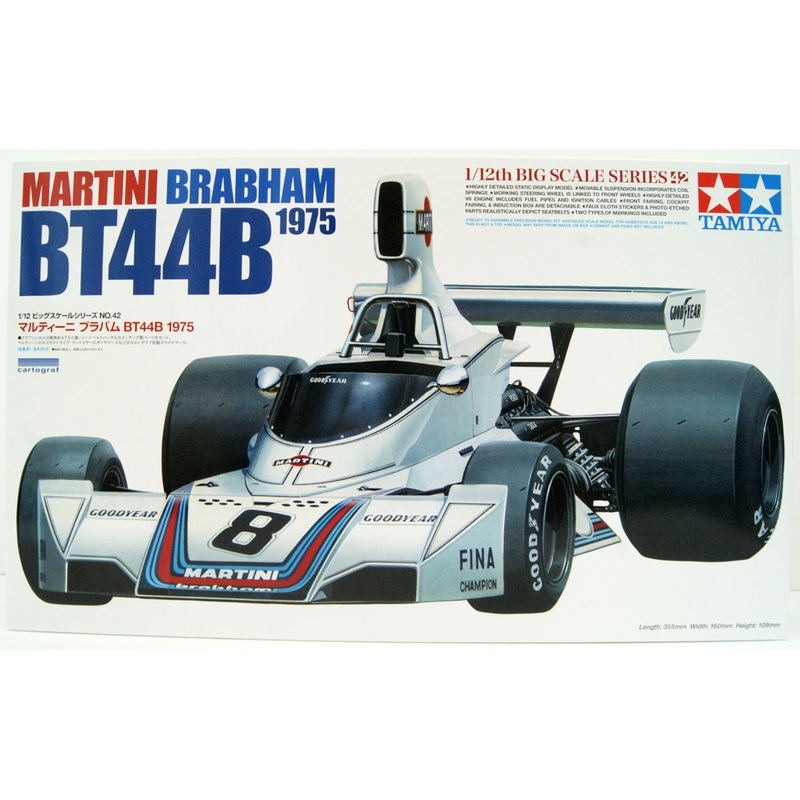 Tamiya 1/12 Martini Brabham BT44B 1975 Plastic Model