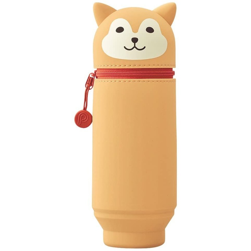 LIHIT LAB. Smart Fit PuniLabo Stand Pen Case Shibainu(Japanese Dog) (Big size)